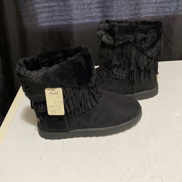 New Mudd black boots with fur size 8.5 - Picture 10 of 12
